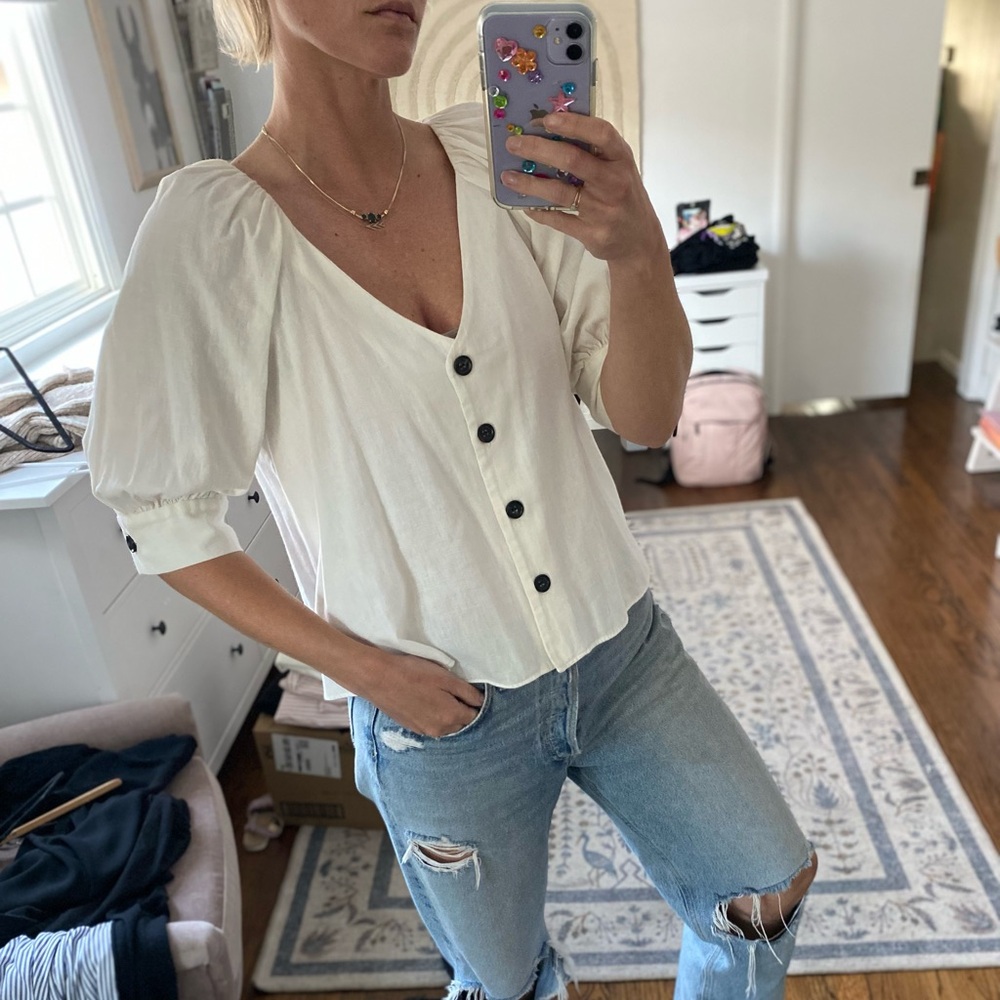 Zara Linen Blouse